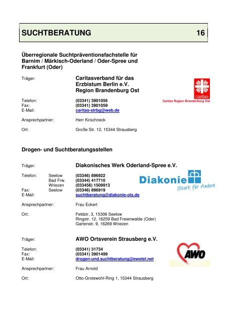 BESCHÄFTIGUNGS - im Landkreis Märkisch-Oderland