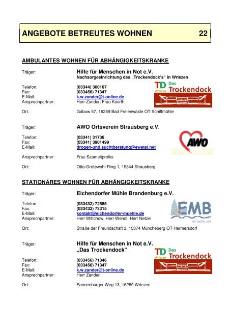 BESCHÄFTIGUNGS - im Landkreis Märkisch-Oderland