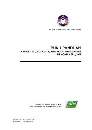 Buku Panduan Program PISMP - Laman Web Rasmi IPGM Kampus ...