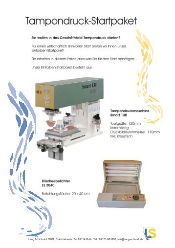 Startpaket 1-farbig - Lang & Schmidt OHG