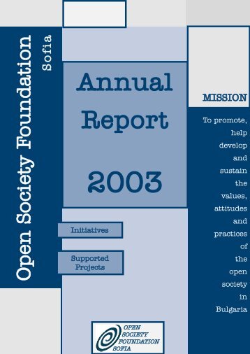 Annual Report 2003 - Institute for Studies of the Recent Past