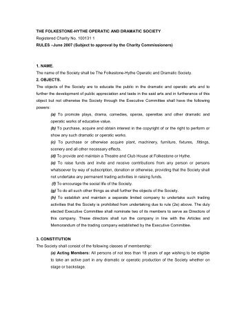 to download FHODS rules in PDF format. - Tower Theatre Folkestone