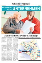 Brandenburgs größte Unternehmen - Märkische Allgemeine