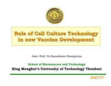 Role of Cell Culture Technology in new Vaccine Development
