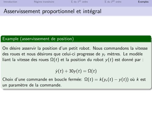 Analyse et Commande des systèmes linéaires - LAAS CNRS