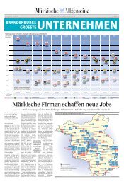 Brandenburgs größte Unternehmen - Märkische Allgemeine