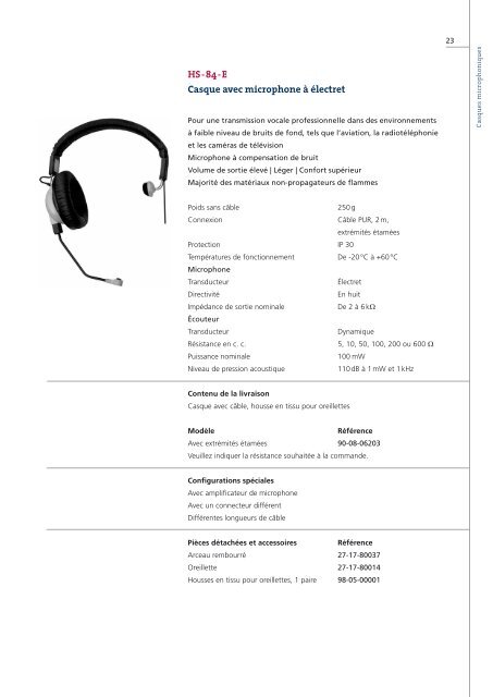 Casques microphoniques - HOLMCO