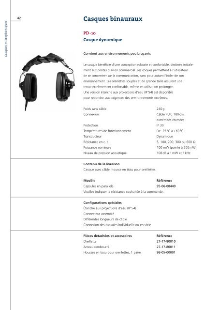 Casques microphoniques - HOLMCO