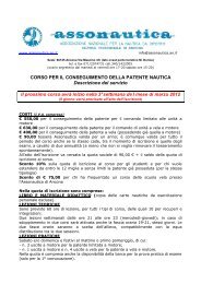 CORSO PER IL CONSEGUIMENTO DELLA PATENTE NAUTICA ...