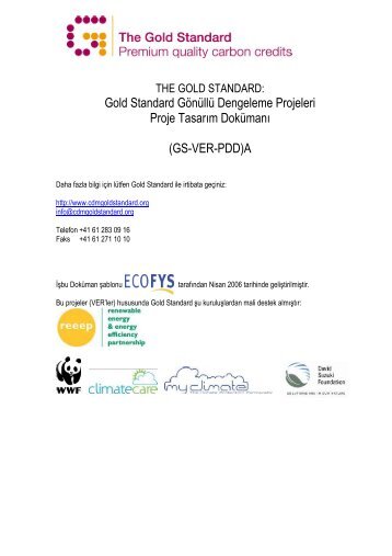 Gold Standard Gönüllü Dengeleme Projeleri Proje ... - Zorlu Enerji