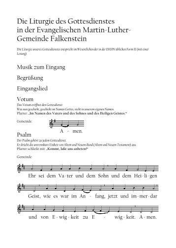 Die Liturgie mit kurzen ErlÃ¤uterungen finden Sie auch