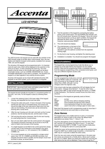 Accenta lcd keypad 4pi111.pdf - MAS (Moreton Alarm Supplies)