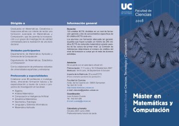 Master en MatemÃ¡ticas y ComputaciÃ³n UC (2008