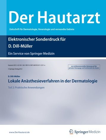 Lokale Anästhesieverfahren in der ... - Märkische Kliniken