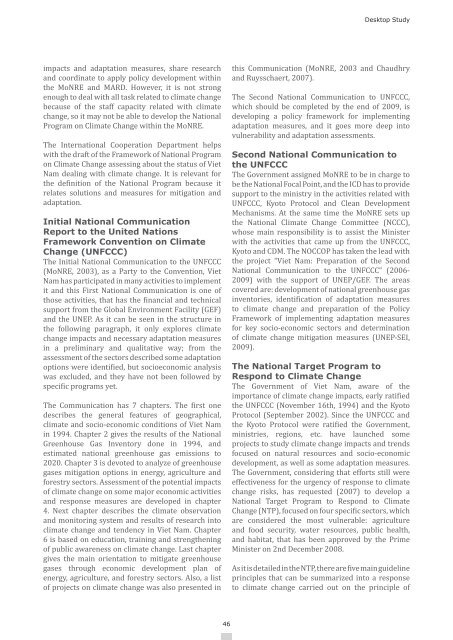 Desktop Study on - Regional Climate Change Adaptation ...