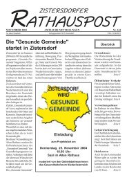 Gesunde Gemeinde - Zistersdorf