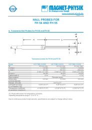 HS Hall Probes for FH 54 and FH 55 2184 - MAGNET-PHYSIK Dr ...