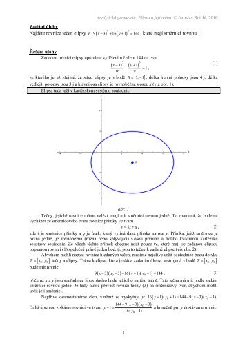 TeÄna k elipse - Jaroslav Reichl