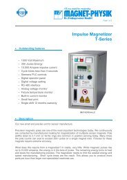 Impulse Magnetizer T-Series - MAGNET-PHYSIK Dr. Steingroever ...