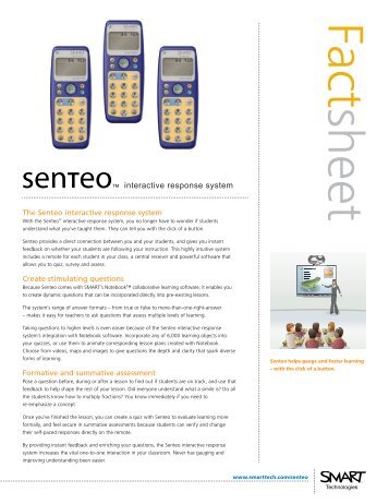 The Senteo interactive response system Create ... - Frostline Inc.