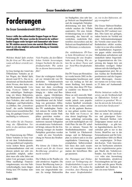 Fahrgast Zeitung - FAHRGAST Steiermark