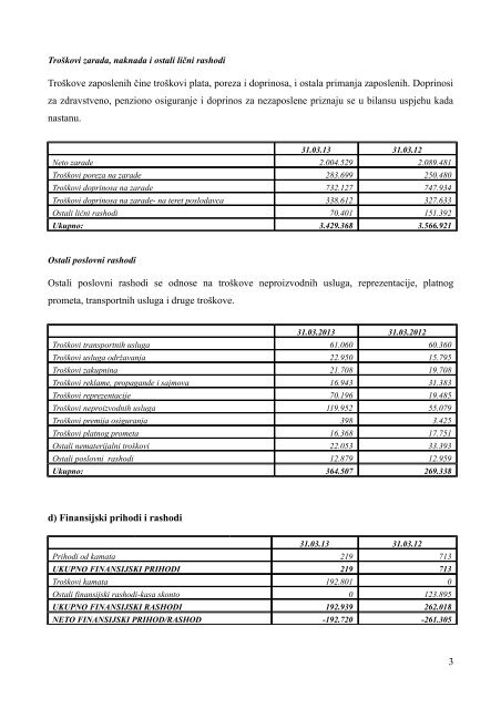 IzvjeÅ¡taj za I kvartal 2013. (pdf) - Montenegro berza