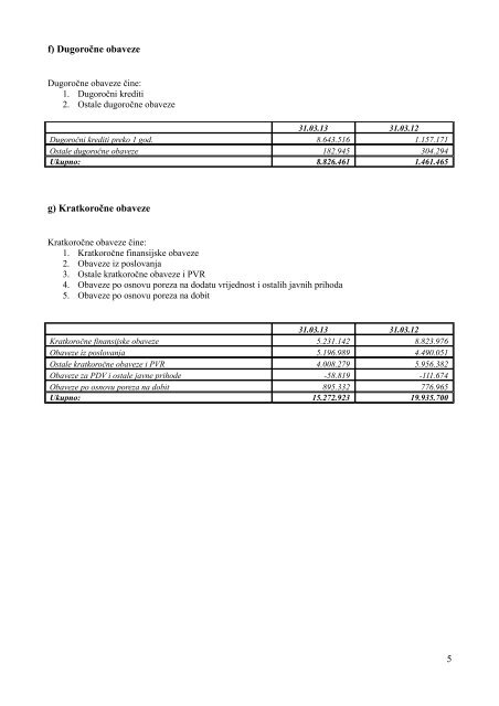 IzvjeÅ¡taj za I kvartal 2013. (pdf) - Montenegro berza