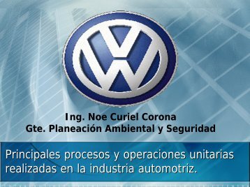 Principales procesos y operaciones en la Ind Automotriz