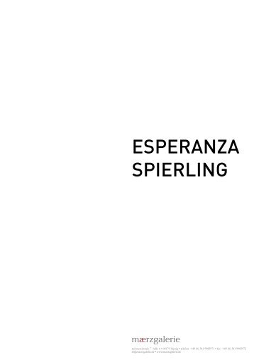 ESPERANZA SPIERLING - Maerzgalerie