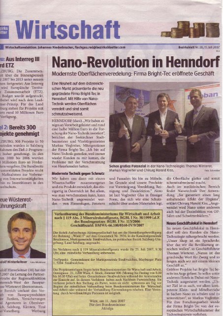 Nano-Revolution in Henndorf