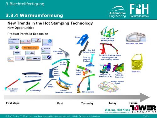 3.3 Blechumformung und Schneiden - Karosserietechnik FH Aachen