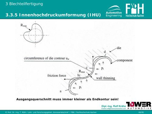 3.3 Blechumformung und Schneiden - Karosserietechnik FH Aachen