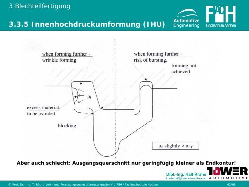 3.3 Blechumformung und Schneiden - Karosserietechnik FH Aachen