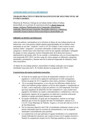 MEMORIA DE PRÃCTICAS Nivel II - club del entrenador