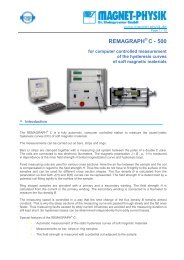 Remagraph C e 2096 - MAGNET-PHYSIK Dr. Steingroever GmbH
