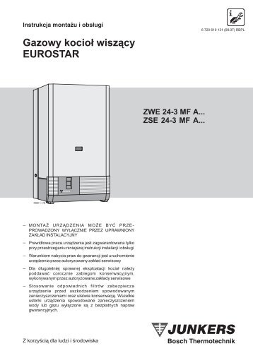 Gazowy kocio³ wisz¹cy EUROSTAR - Autoryzowany Serwis Junkers ...