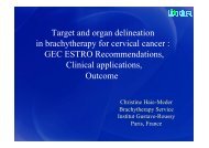 GEC-ESTRO recommendations - MAESTRO