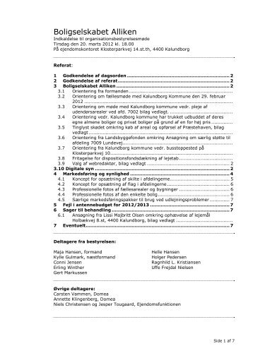 7000 Referat Alliken 200312_1 - Domea