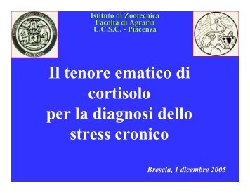 Il tenore ematico di cortisolo per la diagnosi dello stress cronico