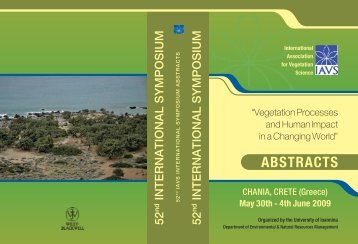 ABSTRACTS - International Association for Vegetation Science