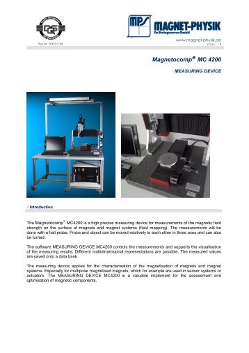 Magnetocomp® MC4200 - MAGNET-PHYSIK Dr. Steingroever GmbH