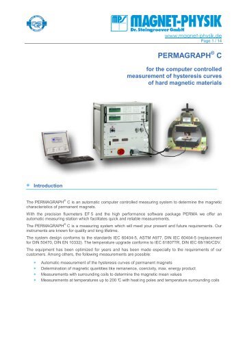 Permagraph C e 2092 - MAGNET-PHYSIK Dr. Steingroever GmbH