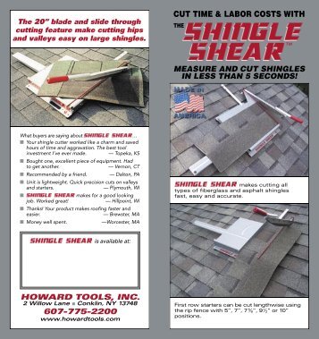 Shingle Shear Brochure.indd - PA Supply Company