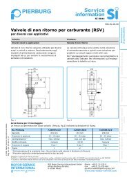 Valvole di non ritorno per carburante - PIERBURG Service Partner