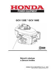 GCV135E, GCV160E CZECH - Honda