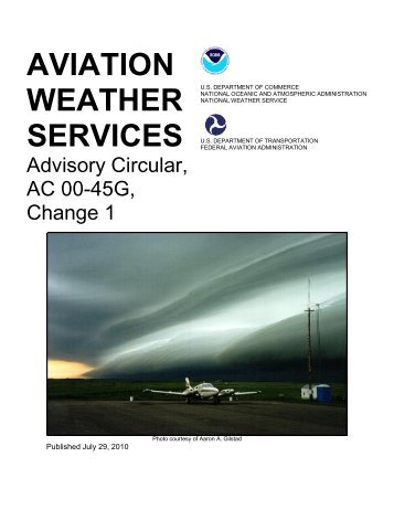 AVIATION WEATHER SERVICES - AvWx Workshops