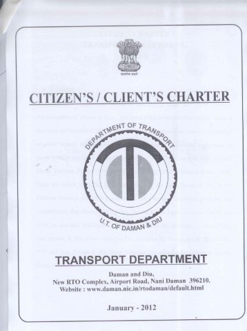 Citizen Charter - Daman