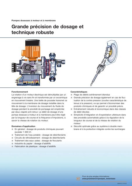 Brochure - Un dosage sûr, exact et économique – avec ProMinent