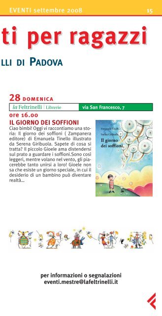 laFeltrinelli Mestre - Padova di settembre - Dino Ciani