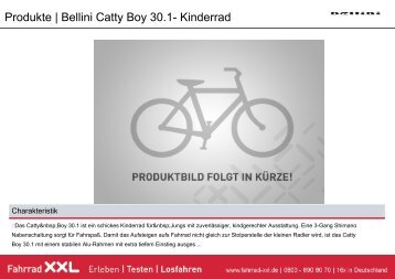 Fahrräder | Bellini Catty Boy 30.1- Kinderrad - Fahrrad-XXL